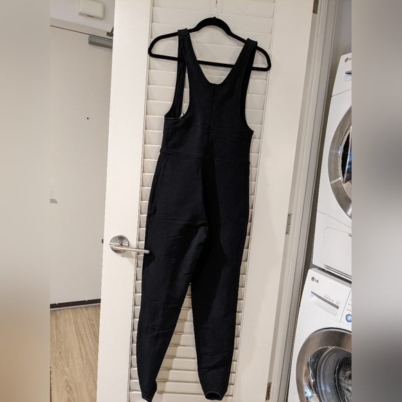 Vintage Fera Black Wool Blend Compression Ski/Snow Bib with Heel Straps (S: 10L) - Picture 7 of 7